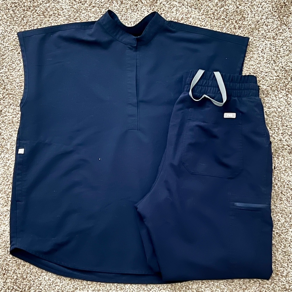 Figs Navy Blue Scrubs Set